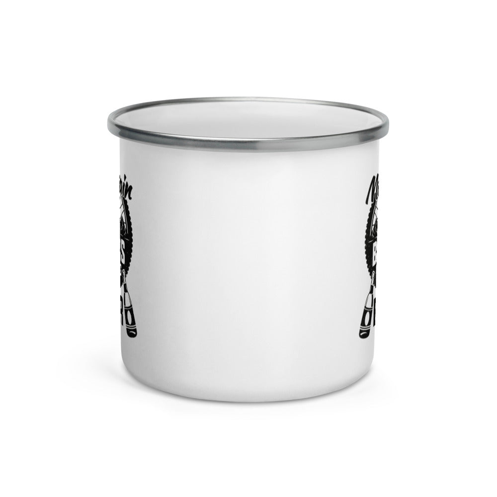 Mountain Bikers Drinking Beer Camping Mug