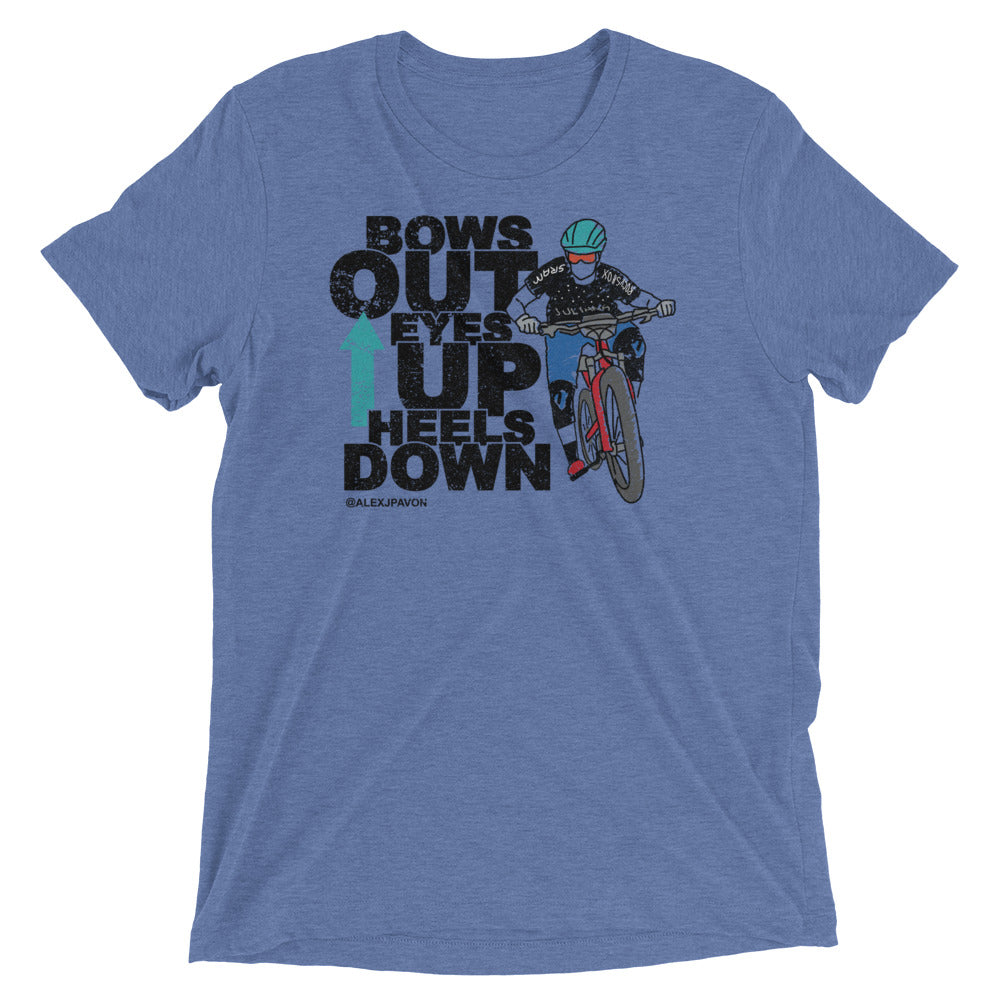 Bows Out Eyes Up Heels Down (Black Font)