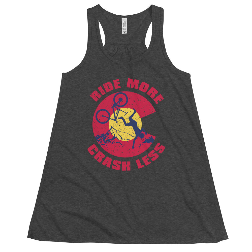 Ride More Crash Less Women's Flowy Racerback Tank