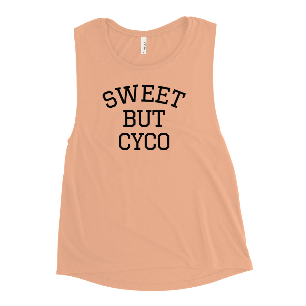 Sweet But Cyco Ladies’ Muscle Tank (Dark)