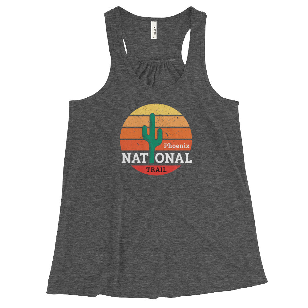 National Trail Women's Flowy Racerback Tank (White Font)