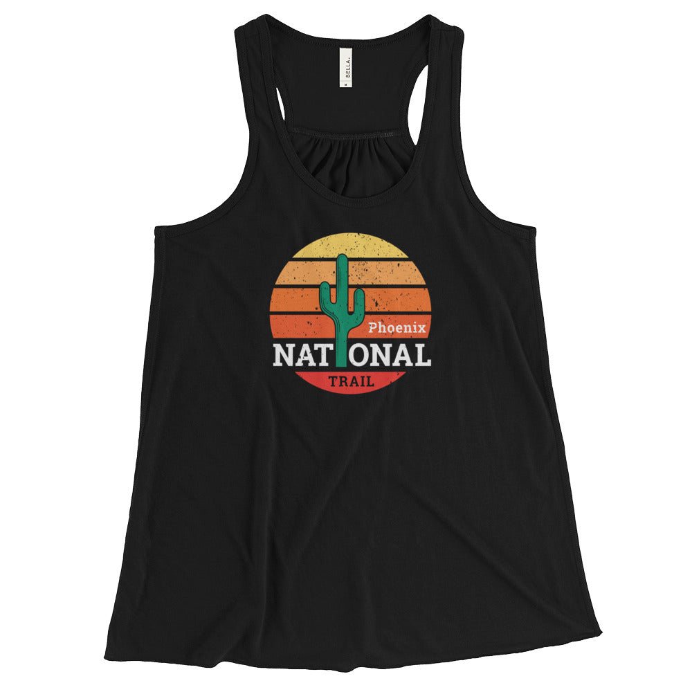 National Trail Women's Flowy Racerback Tank (White Font)