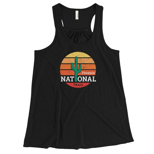 National Trail Women's Flowy Racerback Tank (White Font)
