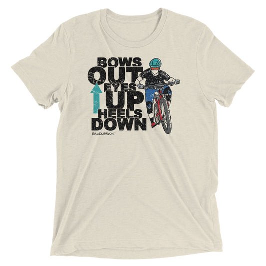Bows Out Eyes Up Heels Down (Black Font)