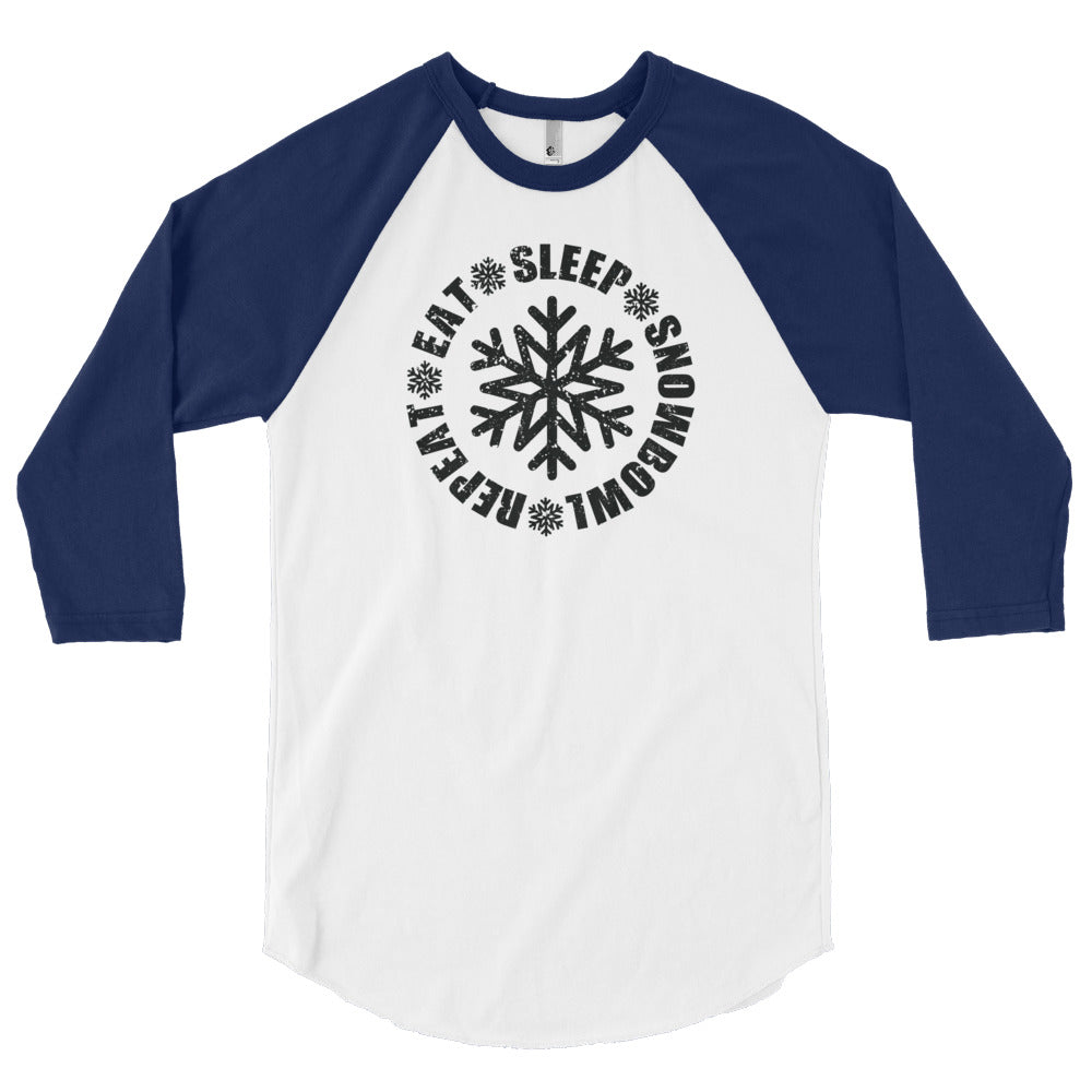 Eat Sleep Snowbowl Repeat 3/4 Sleeve