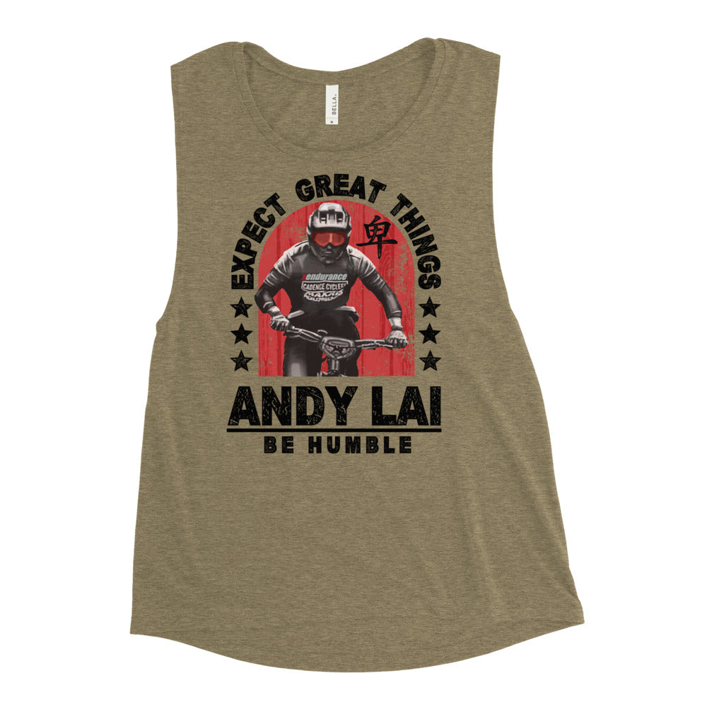 Expect Great Things Muscle Tank (Black Font)