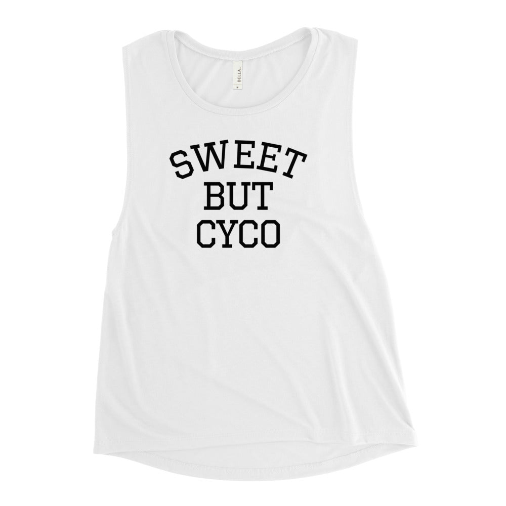 Sweet But Cyco Ladies’ Muscle Tank (Dark)