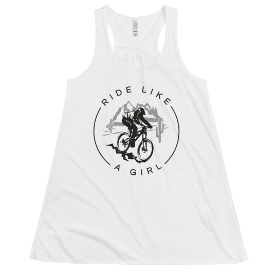 Ride Like Stefanie McDaniel Women's Flowy Racerback Tank