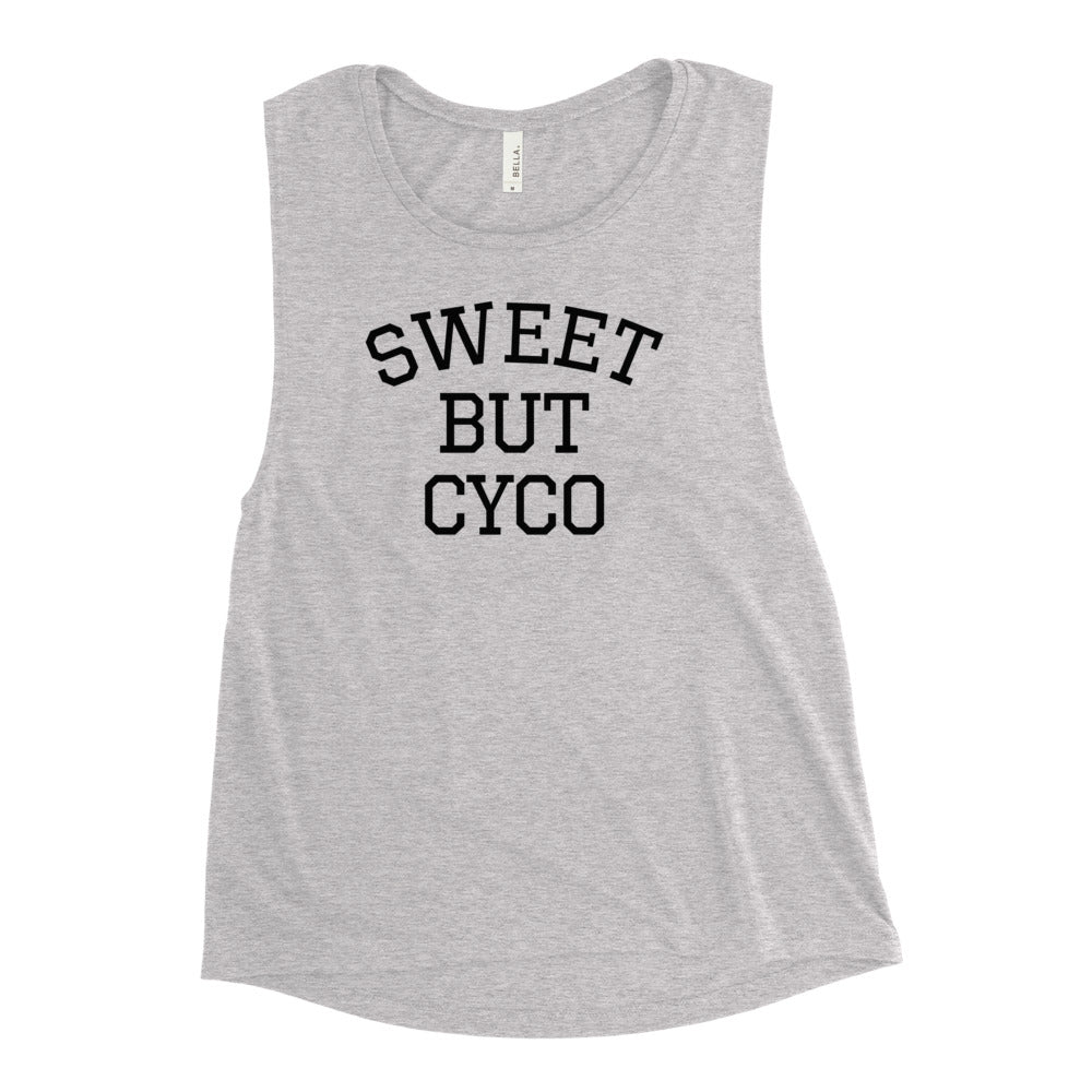 Sweet But Cyco Ladies’ Muscle Tank (Dark)