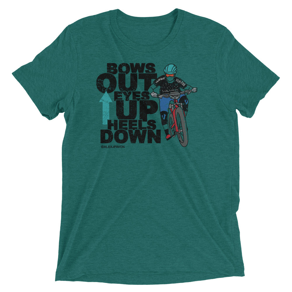Bows Out Eyes Up Heels Down (Black Font)
