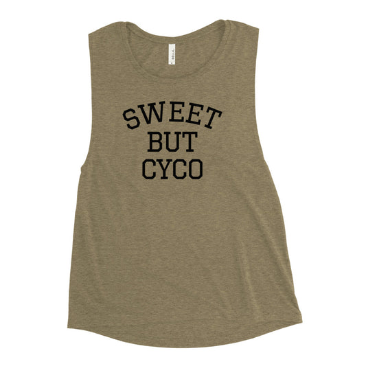 Sweet But Cyco Ladies’ Muscle Tank (Dark)