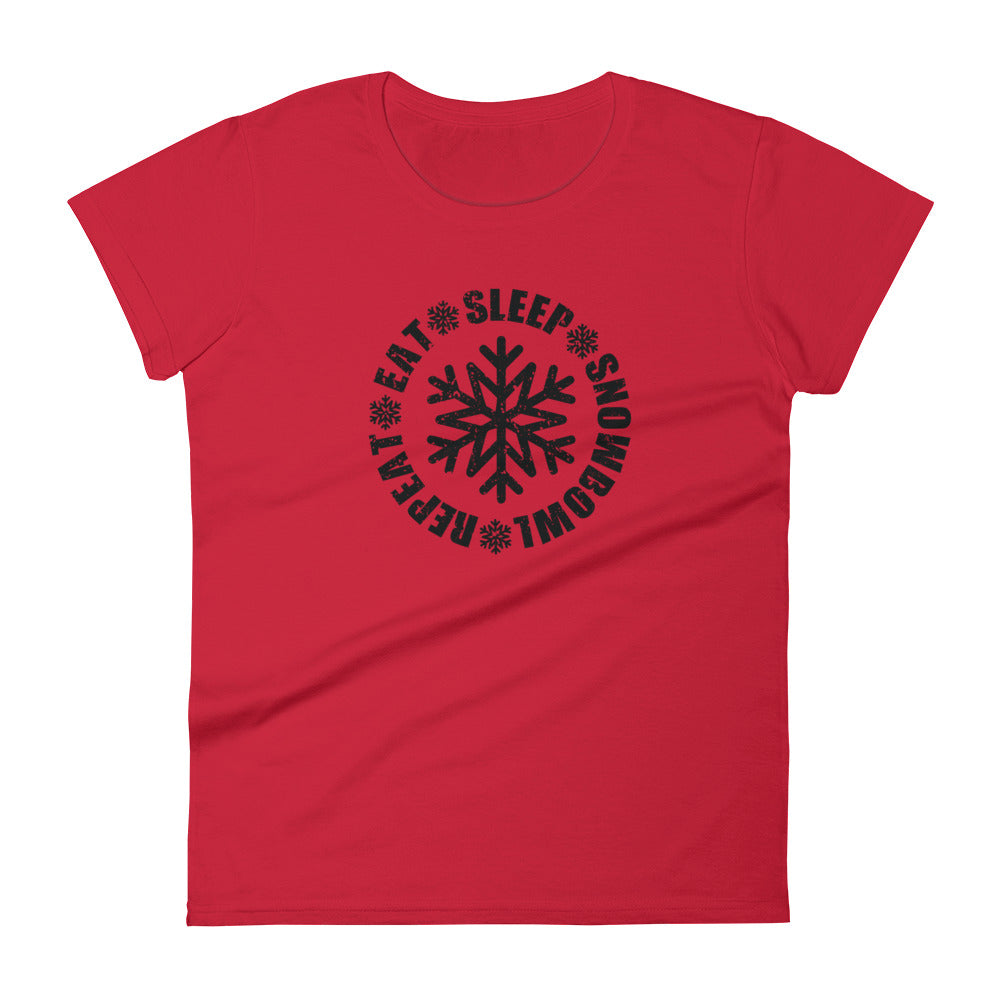 Eat. Sleep. Snowbowl. Repeat Women's short sleeve t-shirt