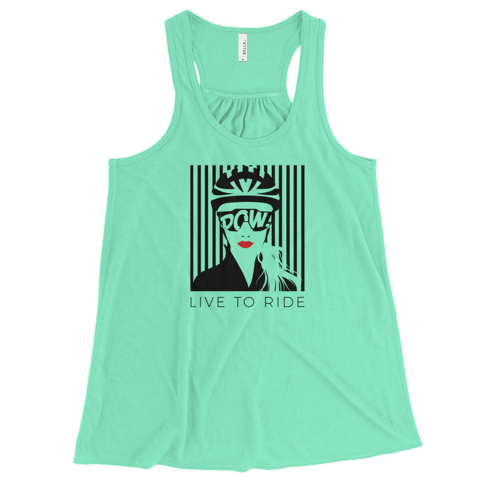 Live To Ride (la France) Women's Flowy Racerback Tank