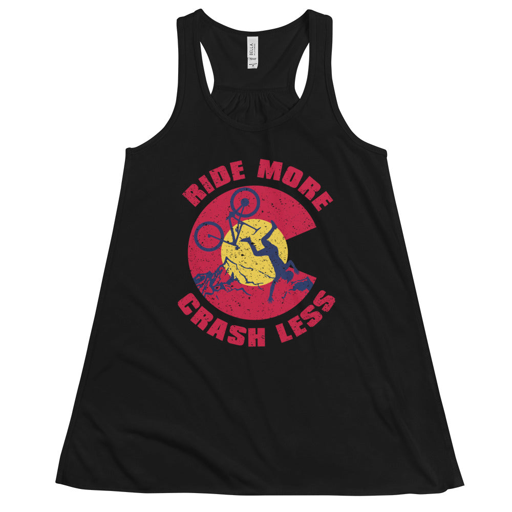 Ride More Crash Less Women's Flowy Racerback Tank