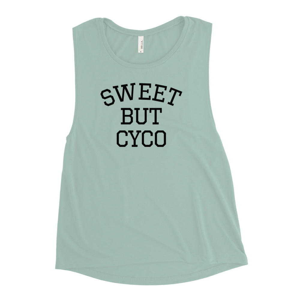 Sweet But Cyco Ladies’ Muscle Tank (Dark)