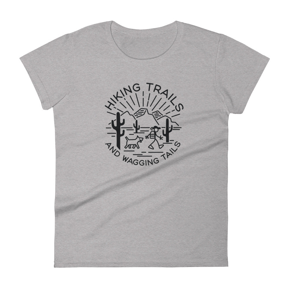 Hiking Trails and Wagging Tails Women's short sleeve t-shirt