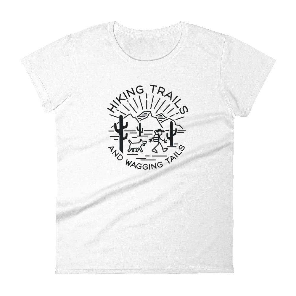 Hiking Trails and Wagging Tails Women's short sleeve t-shirt