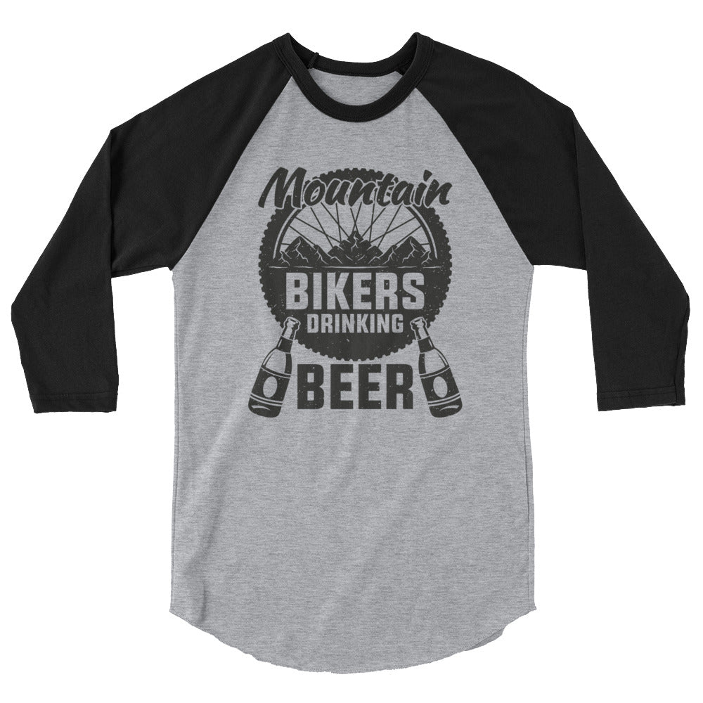 Mountain Bikers Drinking Beer 3/4 Sleeve
