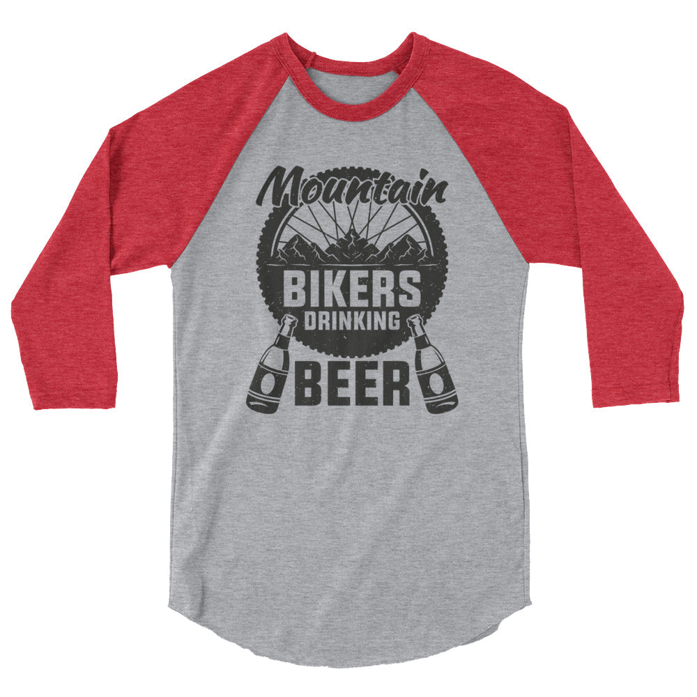Mountain Bikers Drinking Beer 3/4 Sleeve