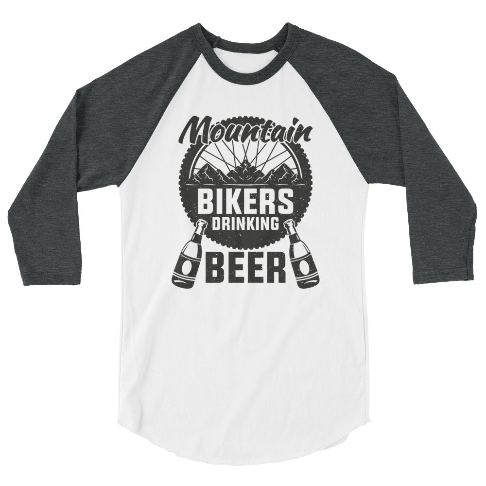 Mountain Bikers Drinking Beer 3/4 Sleeve