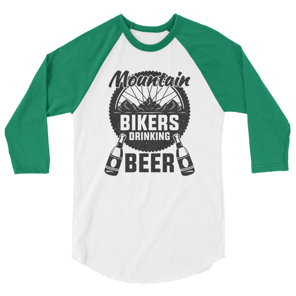 Mountain Bikers Drinking Beer 3/4 Sleeve