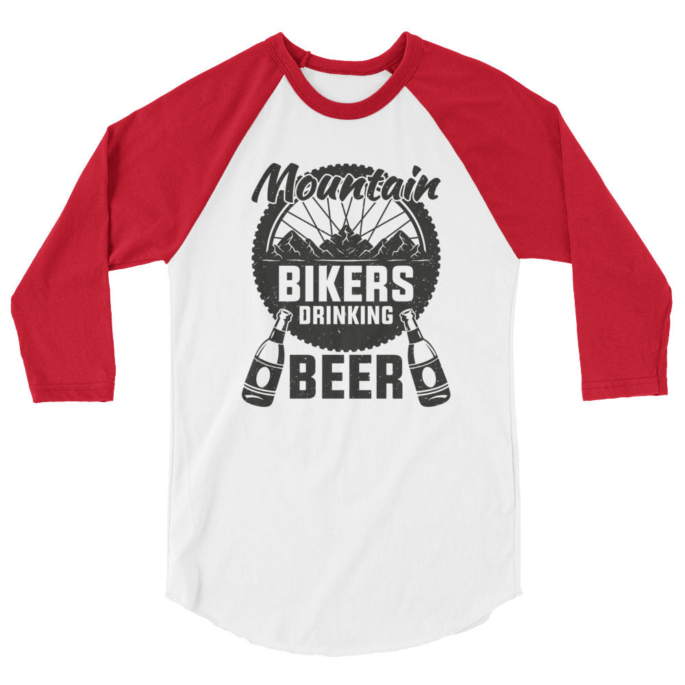 Mountain Bikers Drinking Beer 3/4 Sleeve