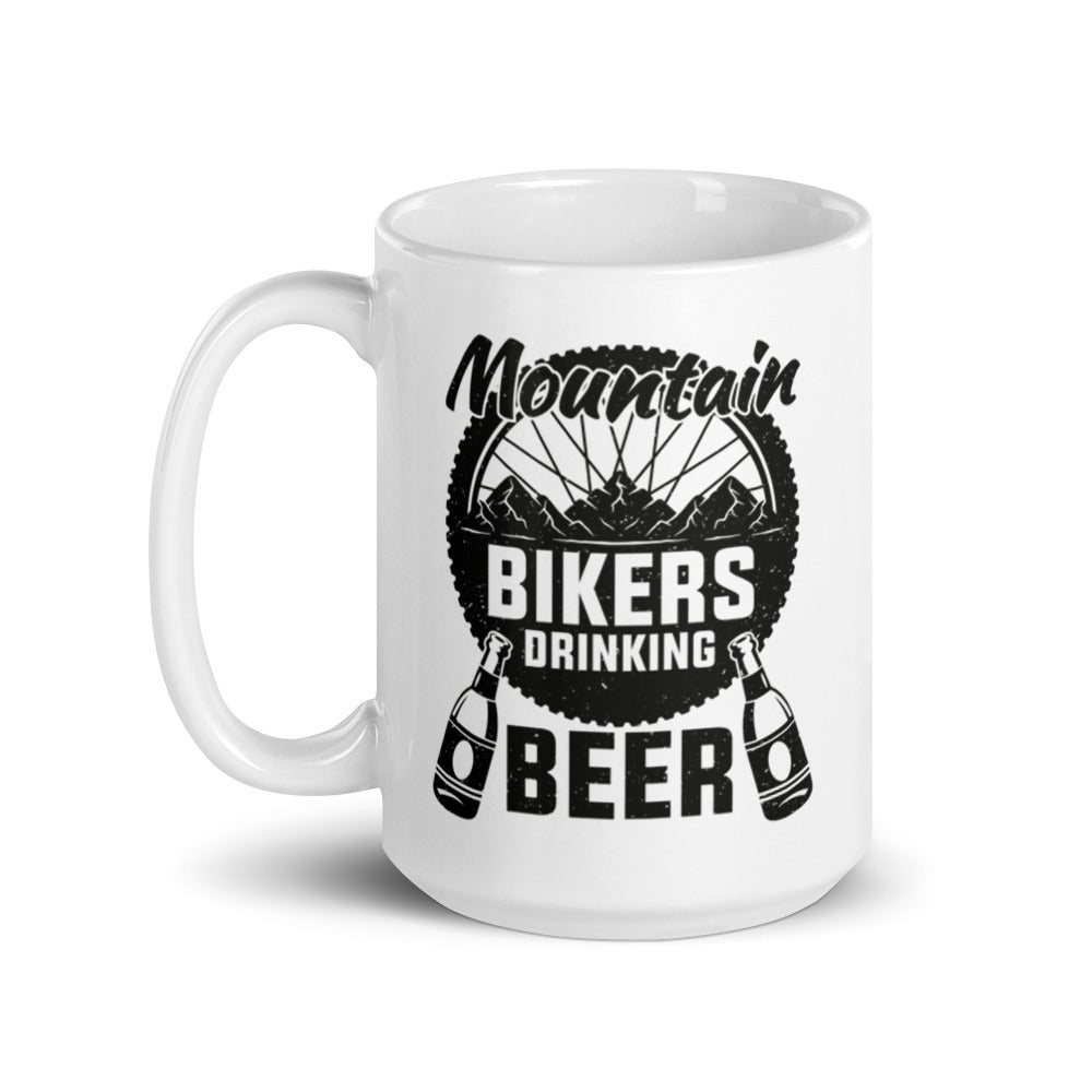 Mountain Bikers Drinking Beer Mug