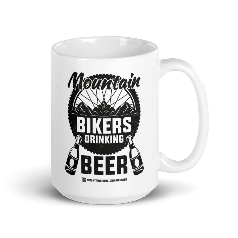 Mountain Bikers Drinking Beer Mug (IG)