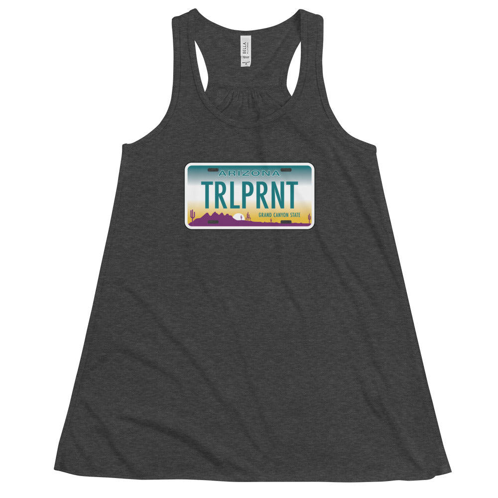 TRLPRNT Arizona License Women's Flowy Racerback Tank