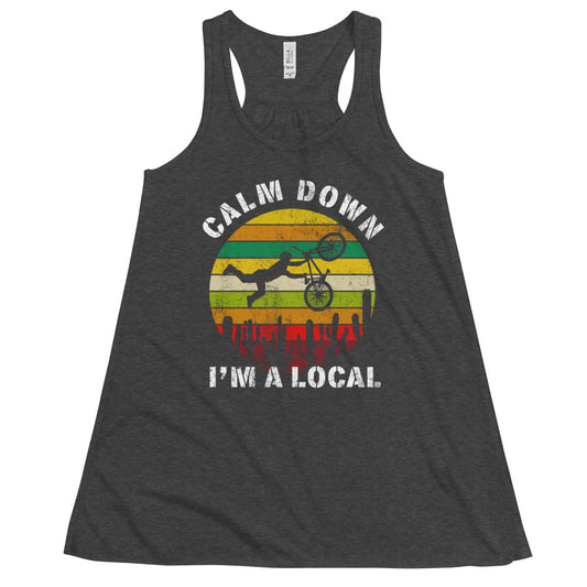 Calm Down I'm a Local - Desert Vibes Women's Flowy Racerback Tank