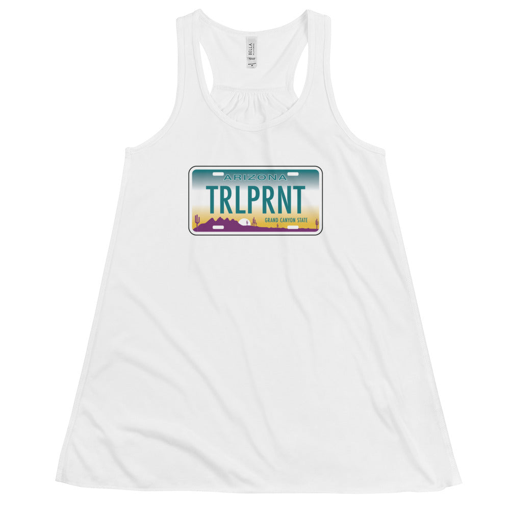 TRLPRNT Arizona License Women's Flowy Racerback Tank