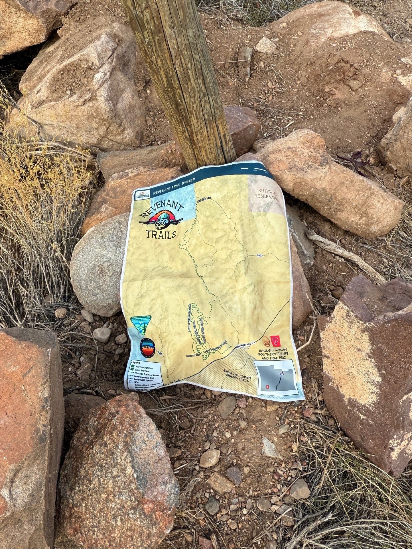 Revenant Trail System Microfiber Cloth Map