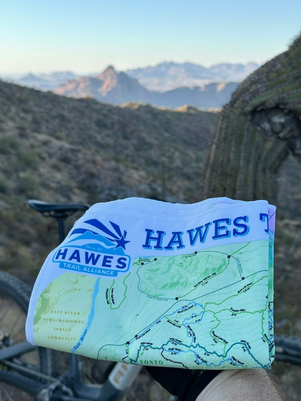 Hawes Trail System Microfiber Cloth Map