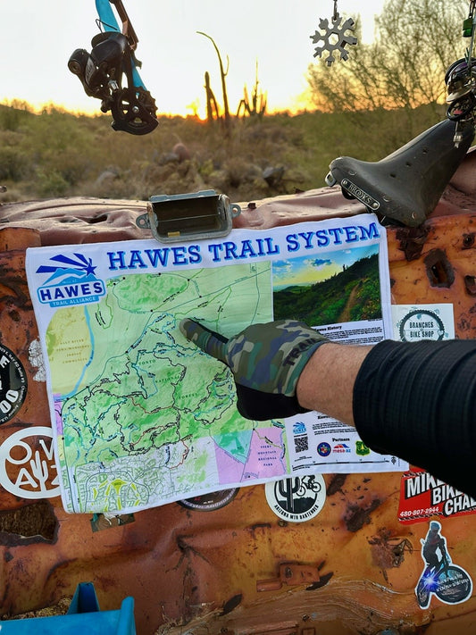 Hawes Trail System Microfiber Cloth Map