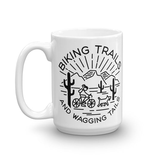 Biking Trails and Wagging Tails Mug