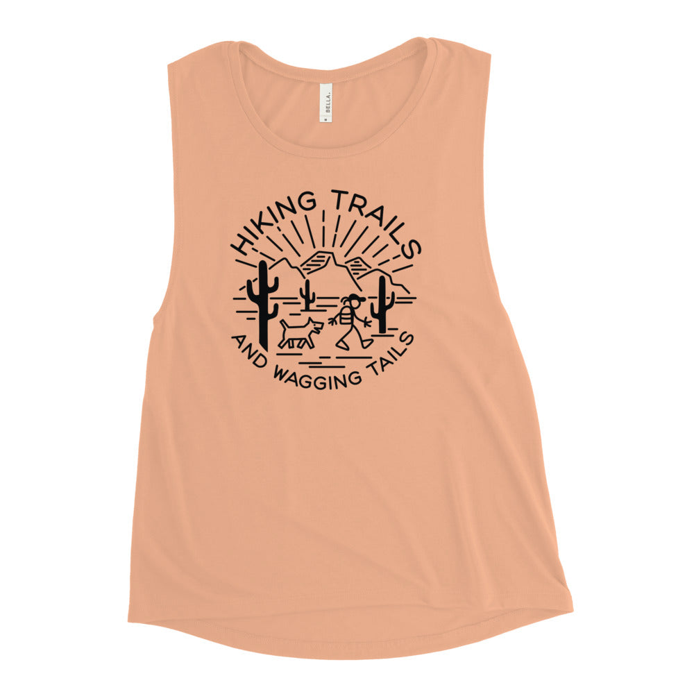 Hiking Trails and Wagging Tails Muscle Tank
