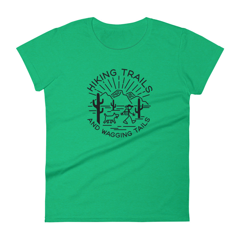 Hiking Trails and Wagging Tails Women's short sleeve t-shirt
