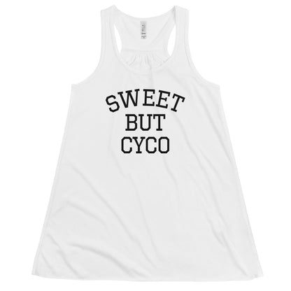 Sweet But Cyco Women's Flowy Racerback Tank (Dark)