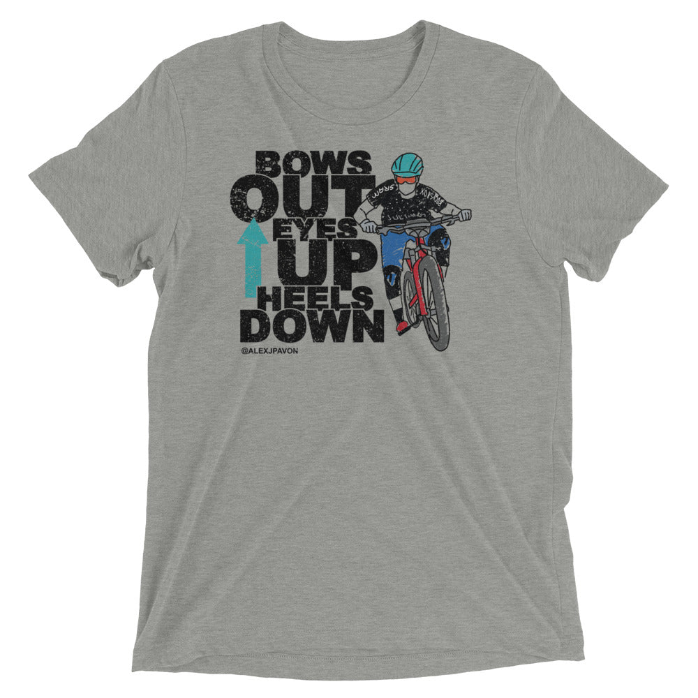 Bows Out Eyes Up Heels Down (Black Font)