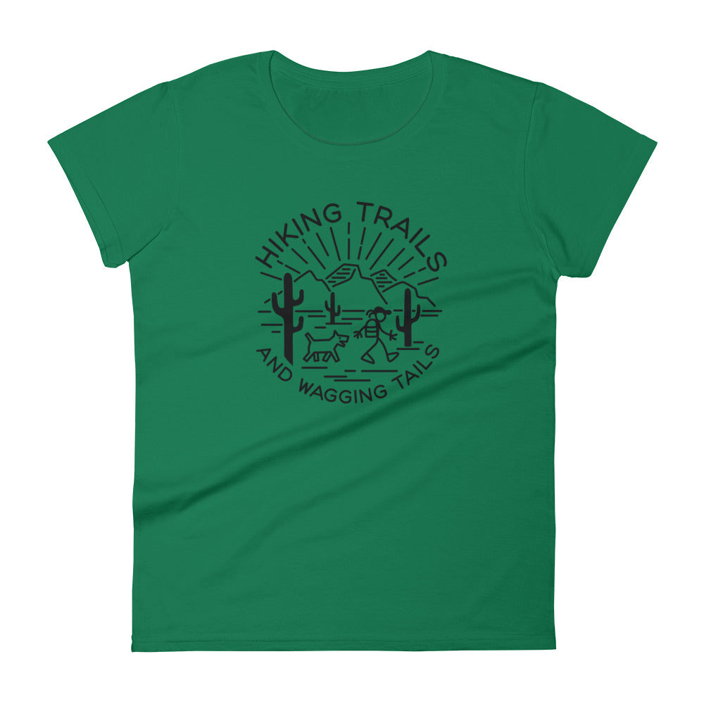 Hiking Trails and Wagging Tails Women's short sleeve t-shirt