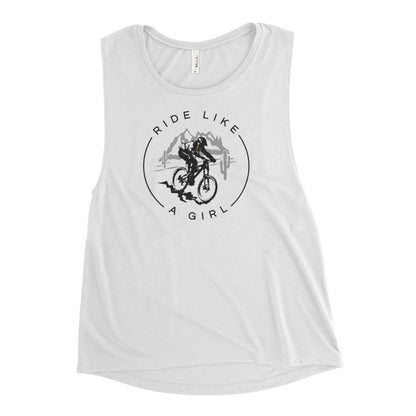 Ride Like a Girl Ladies’ aka Stefanie McDaniel Muscle Tank