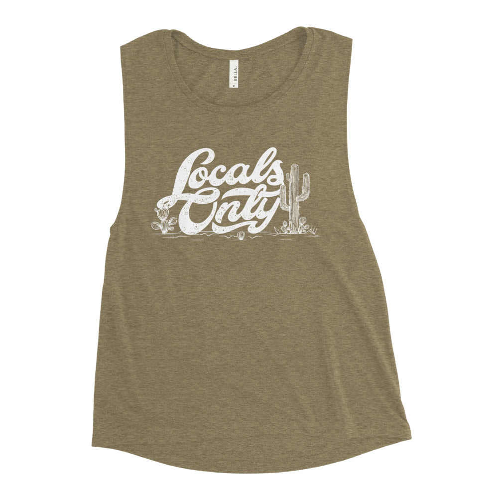 Locals Only Muscle Tank (White Font)