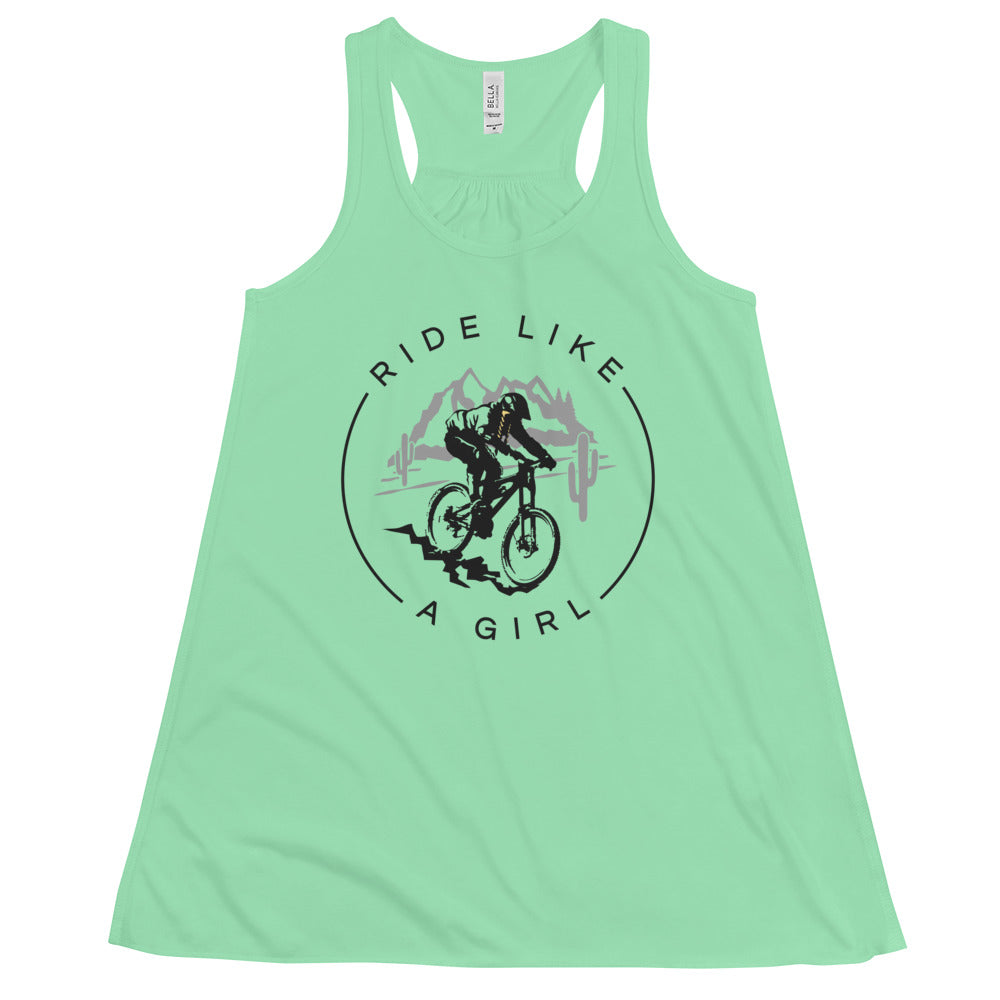 Ride Like Stefanie McDaniel Women's Flowy Racerback Tank