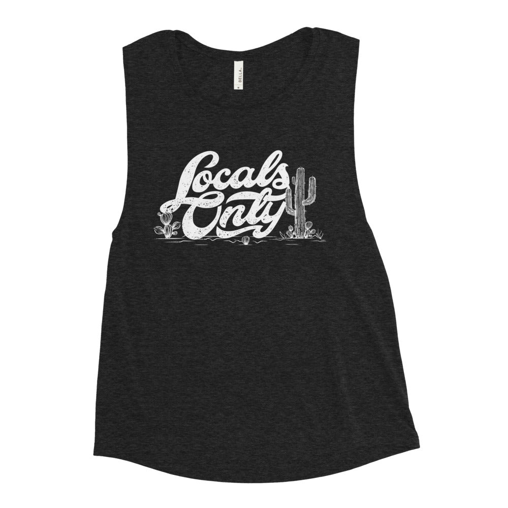 Locals Only Muscle Tank (White Font)