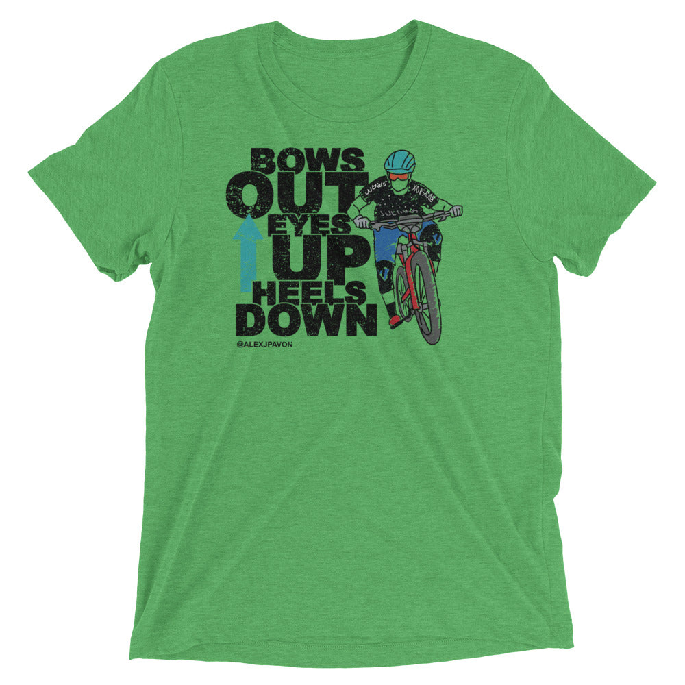 Bows Out Eyes Up Heels Down (Black Font)