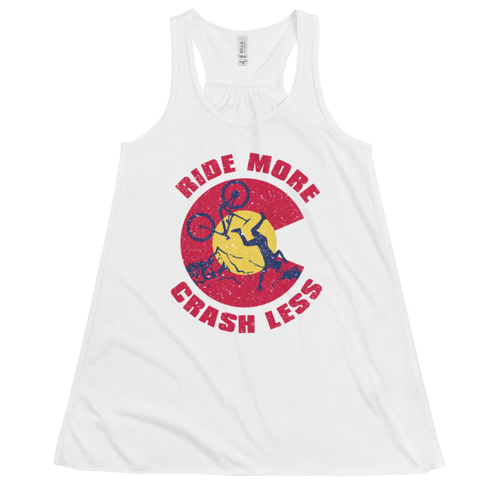 Ride More Crash Less Women's Flowy Racerback Tank