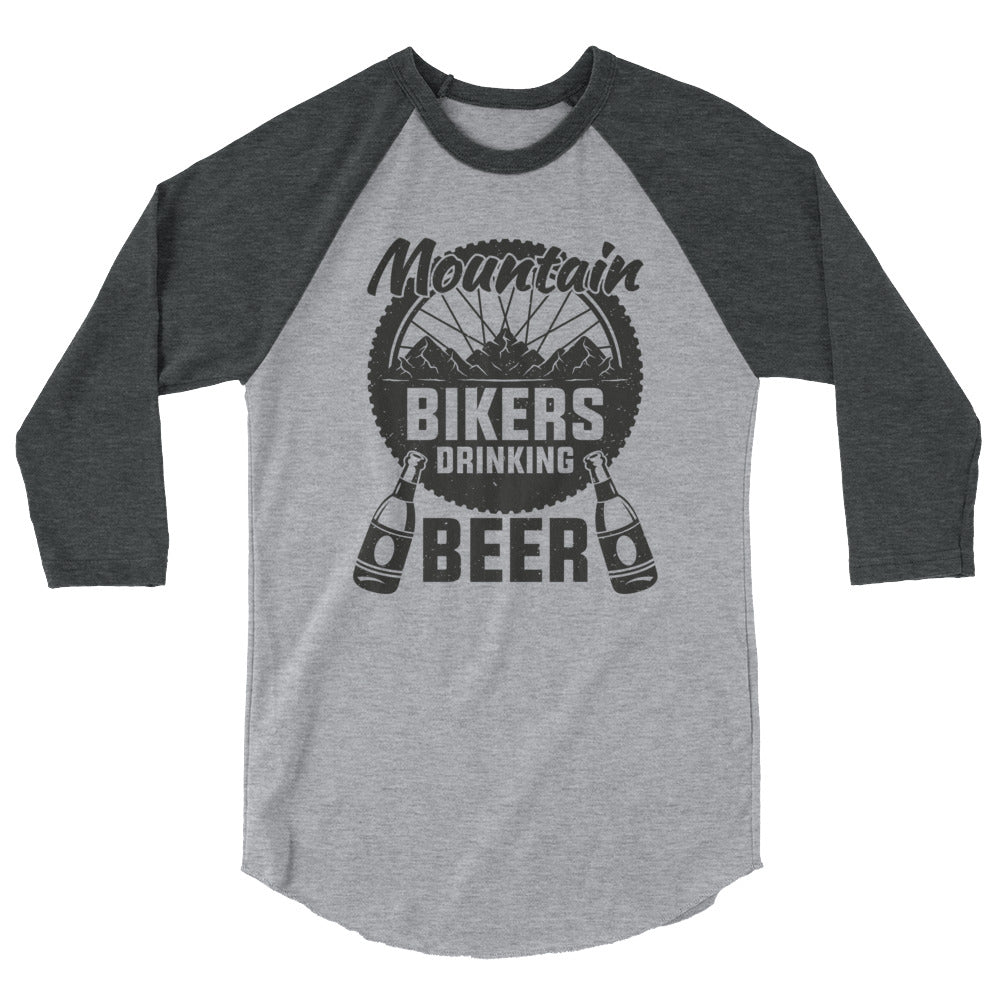 Mountain Bikers Drinking Beer 3/4 Sleeve