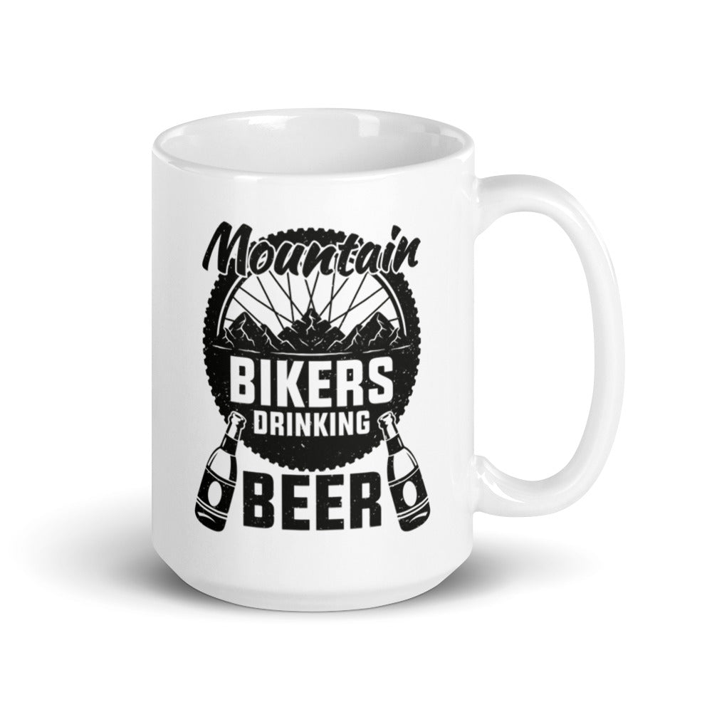 Mountain Bikers Drinking Beer Mug