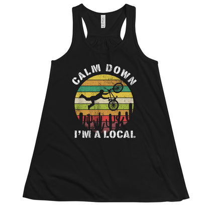 Calm Down I'm a Local - Desert Vibes Women's Flowy Racerback Tank